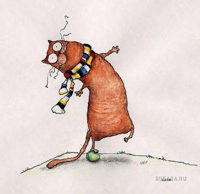 Нарисованные коты/кошки