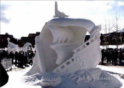 Снежные скульптуры (18 фото)