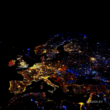 ������ �� �������. ������ Nighttime Lights of the World.