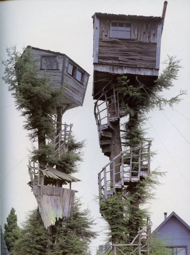 Стремные дома на деревьях