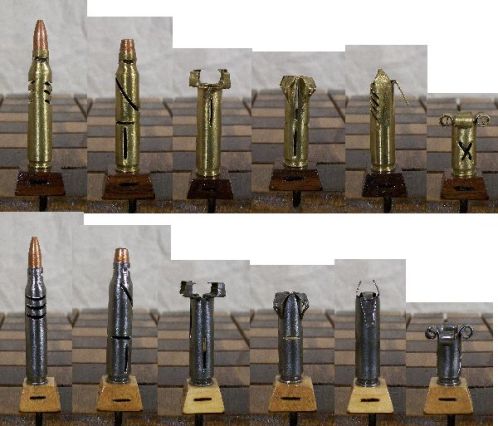 Шахматы из стреляных гильз