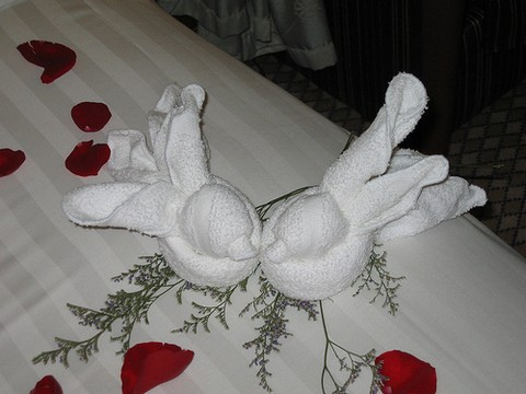 Оригами из полотенец Оригами из полотенец