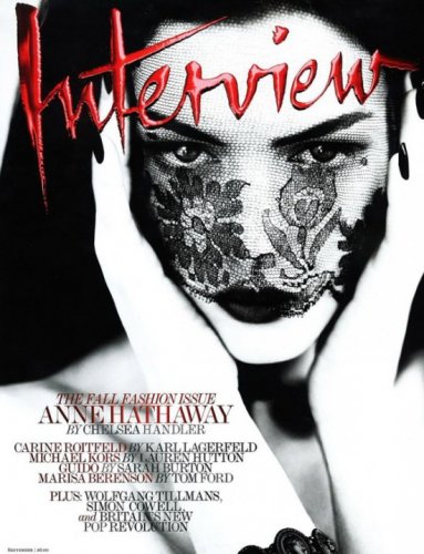 Энн Хэттэуэй для обложки сентябрьского номера журнала Interview Magazine