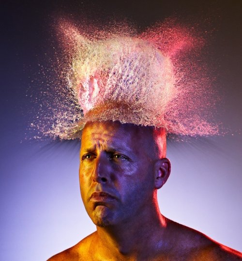 Забавные "парики" из брызг в фотографиях Tim Tadder