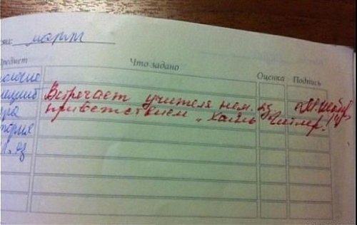 Весёлые записи в школьных тетрадках и дневниках (9 фото)