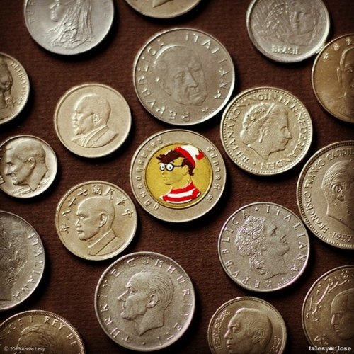 Преображённые монеты разных стран в проекте Андре Леви (20 фото)