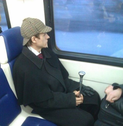 Странные пассажиры в общественном транспорте (34 фото)