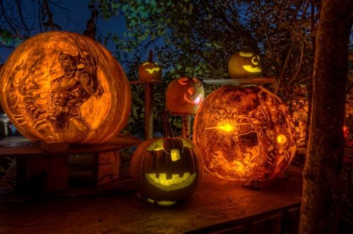 Тыквы-фонари на выставке в Провиденсе (25 фото)