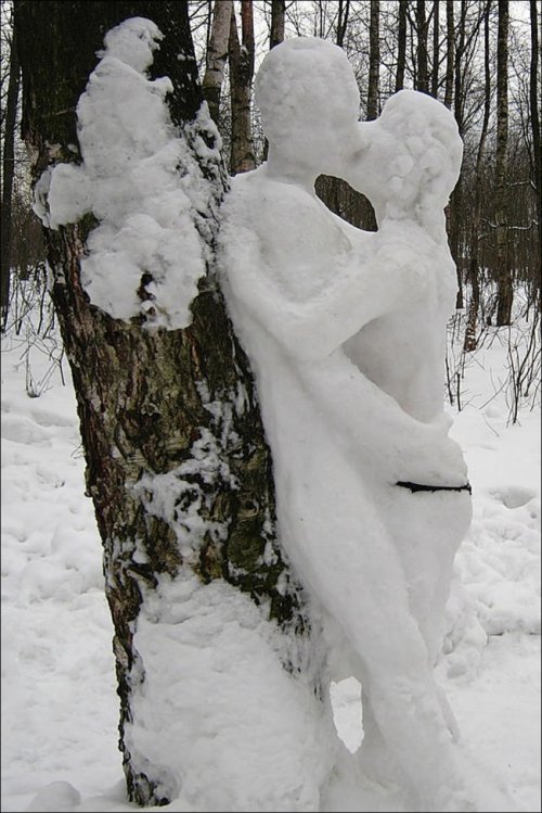 Снеговики и снежные бабы на любой вкус (20 фото)
