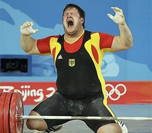 Смешные лица тяжелоатлетов (22 фото)