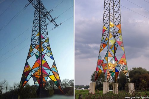 Студенты-художники превратили высоковольтную башню в арт-объект (7 фото)