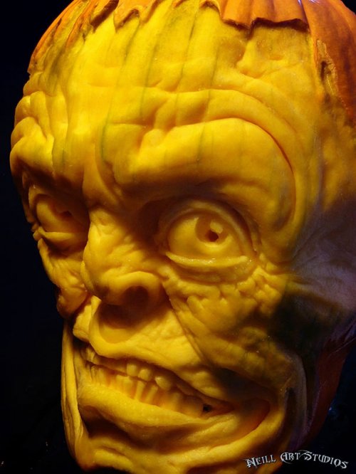 Тыквенные скульптуры на Хэллоуин от Джона Нила (17 фото)