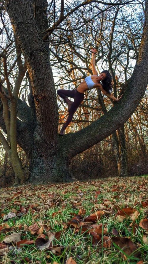 Девушки занимаются йогой (28 фото)