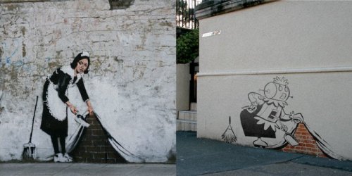 Знаменитые рисунки Бэнкси, перерисованные уличным художником Butcher Billy (10 фото)