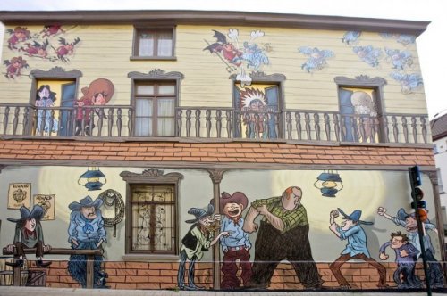 Комикс-арт на улицах Бельгии (17 фото)