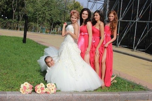 Весёлые и забавные свадебные фотографии (21 шт)