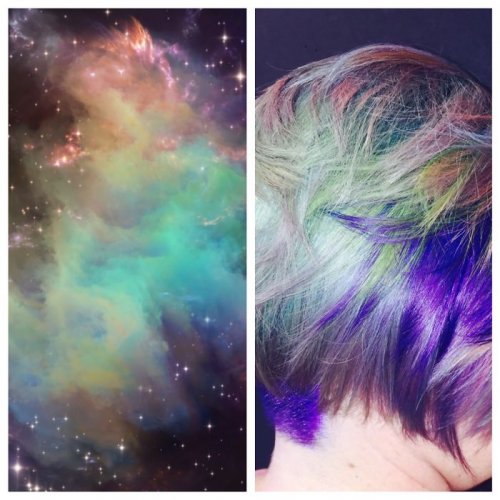 Новый модный тренд: галактики в волосах (24 фото)