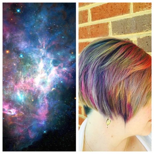 Новый модный тренд: галактики в волосах (24 фото)