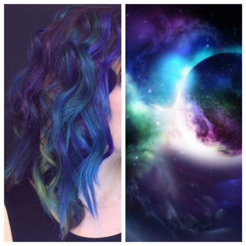 Новый модный тренд: галактики в волосах (24 фото)