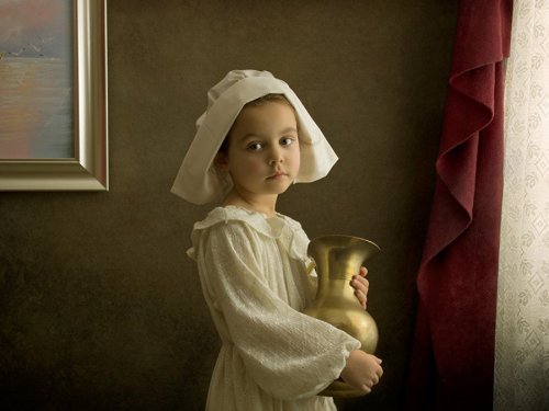 Фотограф воспроизводит классические картины с участием своей 5-летней дочери (12 фото)