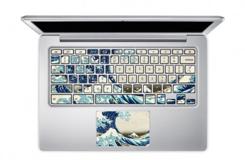 Наклейки на клавиатуру, превращающие ноутбук в произведение искусства (8 фото)