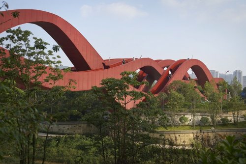 Необычный мост "Счастливый узел" в китайском городе Чанша (8 фото)
