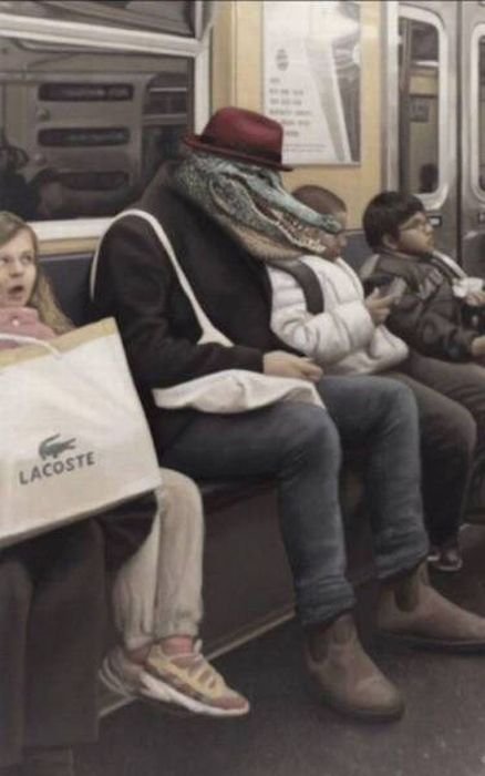 Странные и необычные пассажиры в метро (24 фото) Странные и необычные пассажиры в метро (24 фото)