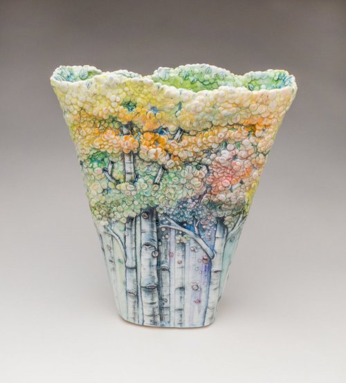 Керамические чаши и вазы, вдохновлённые осиновыми лесами Колорадо (8 фото)