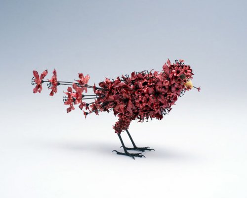 "Цветущие" металлические скульптуры животных от Тайитиро Ёсиды (8 фото)