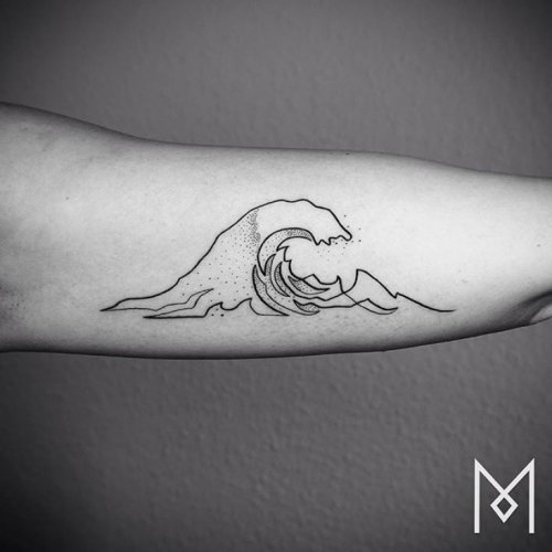 Новые минималистичные татуировки одной линией от Мо Ганжи (24 фото)