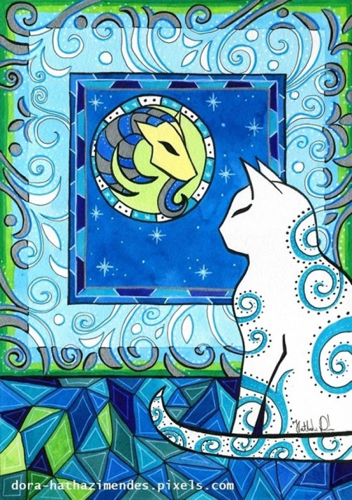 Художница изобразила кошек в виде знаков Зодиака (12 фото)