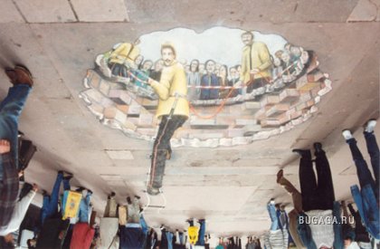 Знаменитые 3D рисунки мелками на асфальте. - Новые.