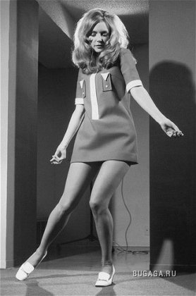 Так выглядили мини-юбки в 1960-70х годах.